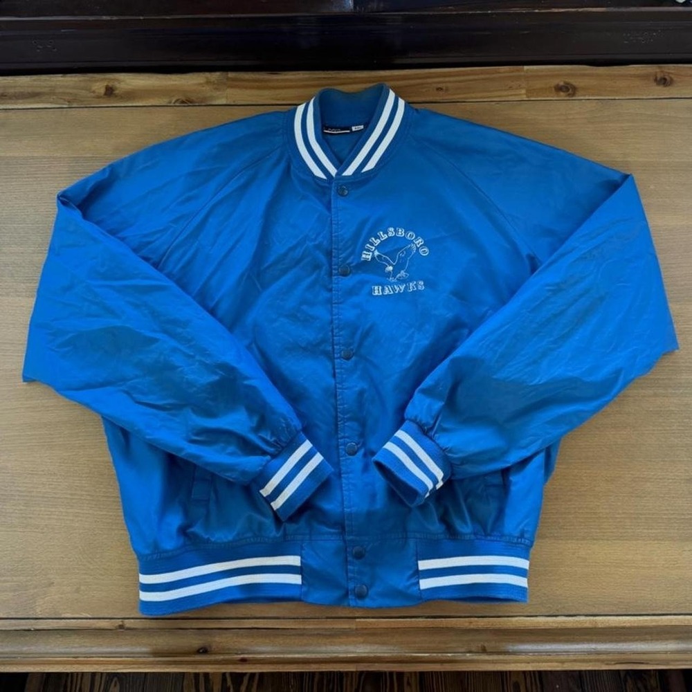 Vintage 80's Nasco blue varsity bomber jacket